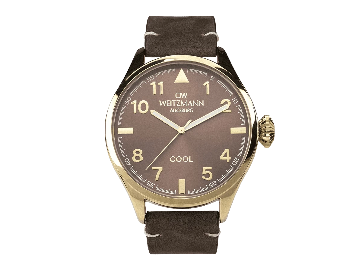 Bundle 1 • Herren-Uhren /// Cool, attraktive Trend-Uhr, gold, Echtlederband braun / Monte Carlo, topaktuelle Mode-Uhr, mit olivgrünem Zifferblatt, mit Milanaise-Band / Geschenkt dazu: Speed, aktuelle Unisex Armband-Uhr, gestreiftes Natoband, gelbe Lünette - Bild 2