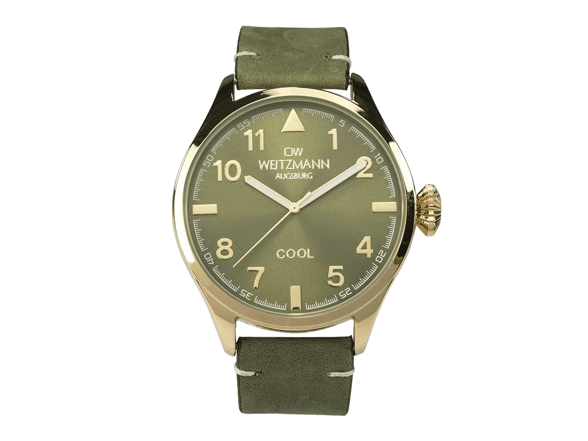 Bundle 2 • Herren-Uhren /// Cool, attraktive Trend-Uhr, gold, Echtlederband olive / Monte Carlo, topaktuelle Mode-Uhr, mit rotem Ziffernblatt, mit Milanaise-Band / Geschenkt dazu: Speed, aktuelle Unisex Armband-Uhr, gestreiftes Natoband, rosa Lünette - Bild 2