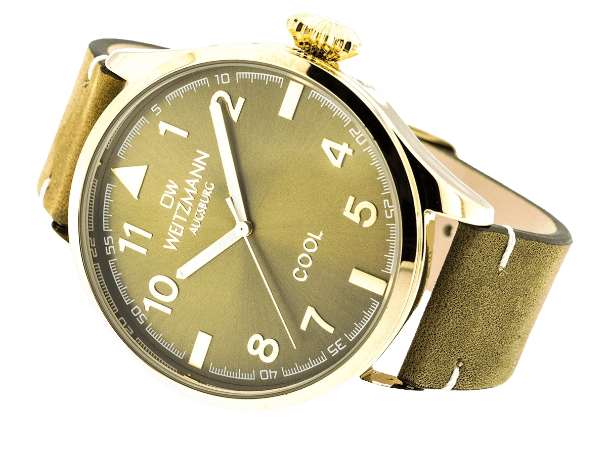 Bundle 2 • Herren-Uhren /// Cool, attraktive Trend-Uhr, gold, Echtlederband olive / Monte Carlo, topaktuelle Mode-Uhr, mit rotem Ziffernblatt, mit Milanaise-Band / Geschenkt dazu: Speed, aktuelle Unisex Armband-Uhr, gestreiftes Natoband, rosa Lünette - Bild 5