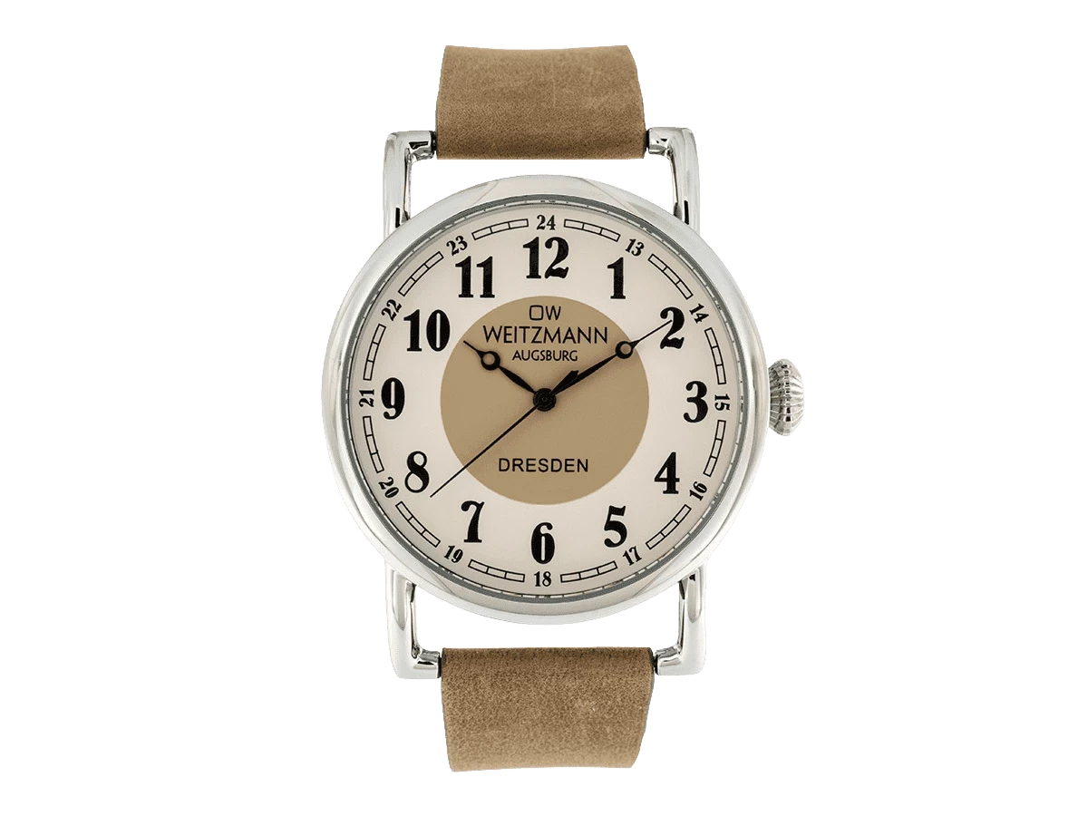 Bundle 3 • Herren-Uhren /// Boston, elegante Herren-Uhr, mit grünem Zifferblatt, mit Edelstahlband / Dresden, nostalgische Vintage-Uhr, Echtlederband hellbraun /  Geschenkt dazu: Speed Camouflage, Hippie-Unisex-Uhr, Look rot - Bild 8