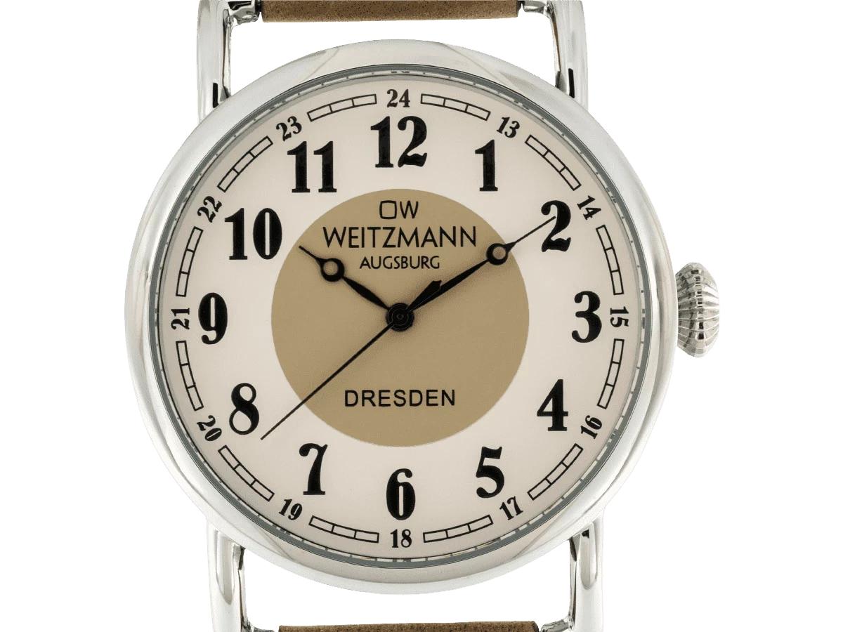 Bundle 3 • Herren-Uhren /// Boston, elegante Herren-Uhr, mit grünem Zifferblatt, mit Edelstahlband / Dresden, nostalgische Vintage-Uhr, Echtlederband hellbraun /  Geschenkt dazu: Speed Camouflage, Hippie-Unisex-Uhr, Look rot - Bild 9