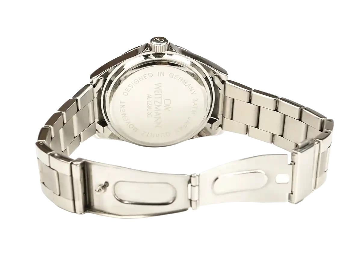 Bundle 3 • Herren-Uhren /// Boston, elegante Herren-Uhr, mit grünem Zifferblatt, mit Edelstahlband / Dresden, nostalgische Vintage-Uhr, Echtlederband hellbraun /  Geschenkt dazu: Speed Camouflage, Hippie-Unisex-Uhr, Look rot - Bild 7