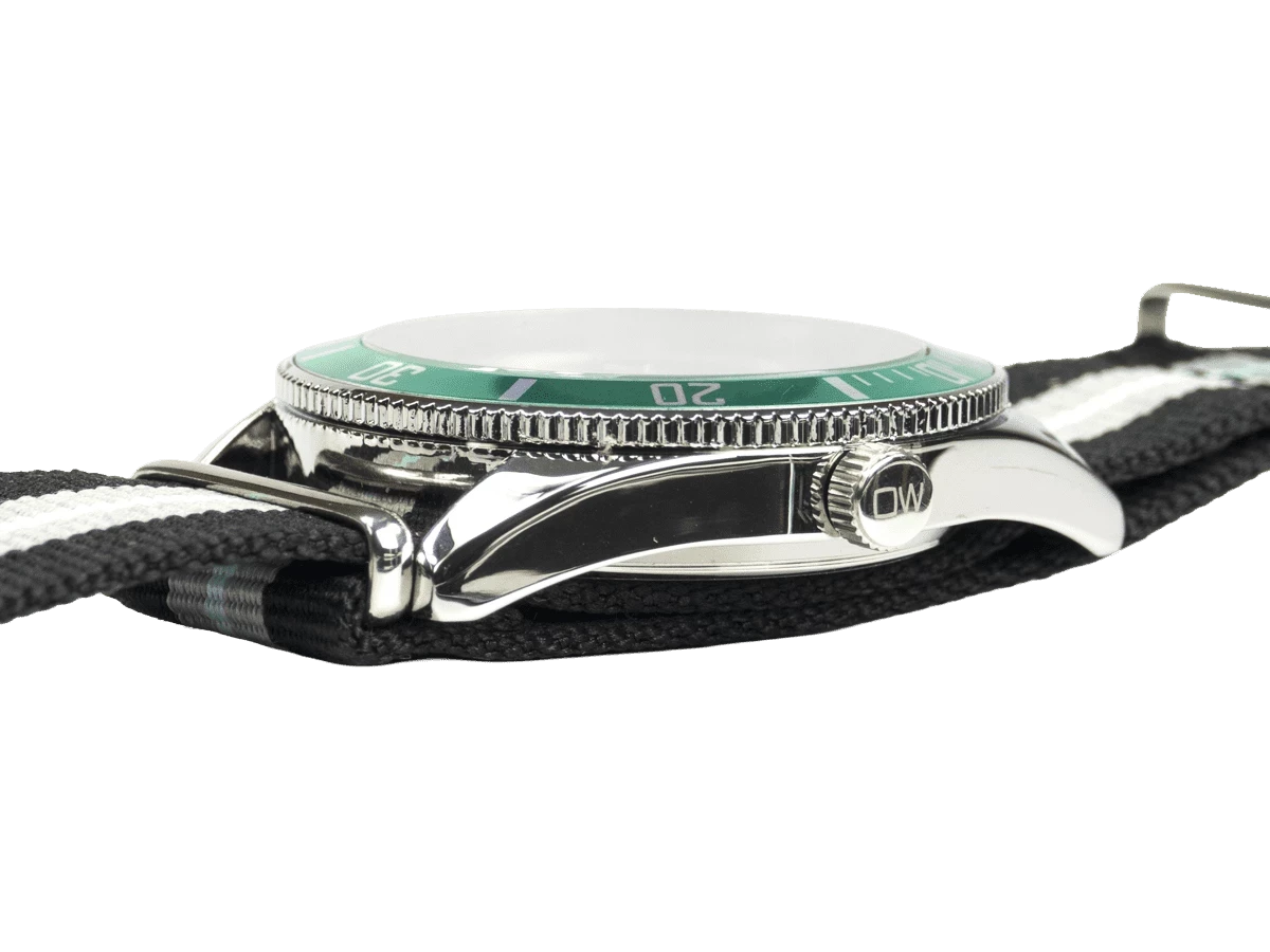 Bundle 5 • Herren-Uhren /// Classic, klassische Herren-Uhr, mit orangem Zifferblatt, Milanaiseband / Cool, attraktive Trend-Uhr, schwarz, Echtlederband blau / Geschenkt dazu: Speed, aktuelle Unisex Armband-Uhr, gestreiftes Natoband, Lünette mint - Bild 17