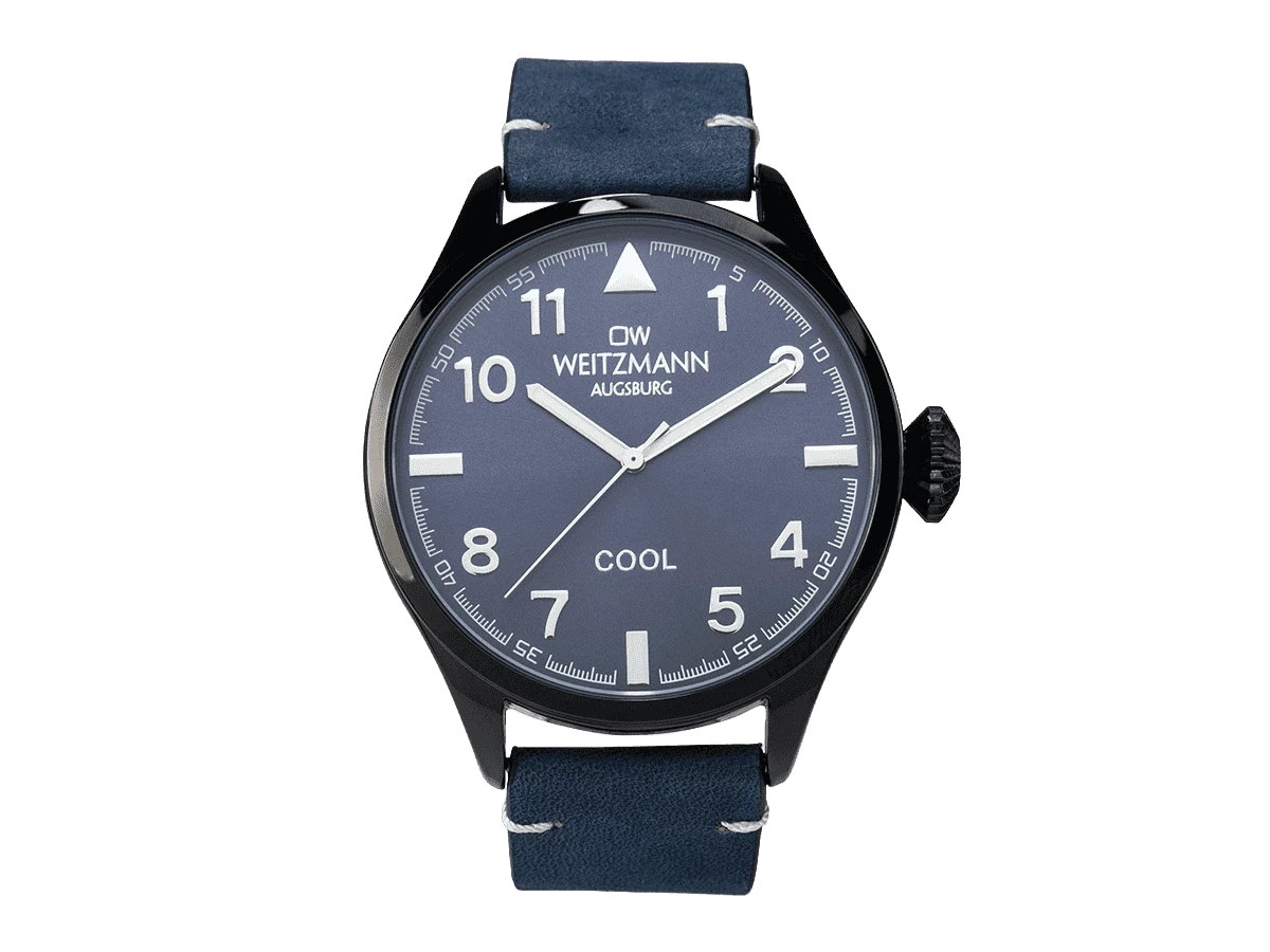 Bundle 5 • Herren-Uhren /// Classic, klassische Herren-Uhr, mit orangem Zifferblatt, Milanaiseband / Cool, attraktive Trend-Uhr, schwarz, Echtlederband blau / Geschenkt dazu: Speed, aktuelle Unisex Armband-Uhr, gestreiftes Natoband, Lünette mint - Bild 8