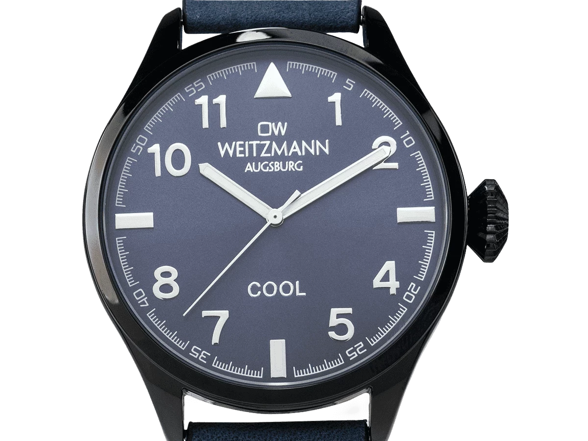 Bundle 5 • Herren-Uhren /// Classic, klassische Herren-Uhr, mit orangem Zifferblatt, Milanaiseband / Cool, attraktive Trend-Uhr, schwarz, Echtlederband blau / Geschenkt dazu: Speed, aktuelle Unisex Armband-Uhr, gestreiftes Natoband, Lünette mint - Bild 9