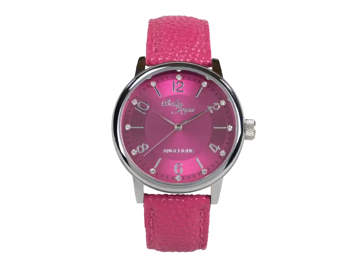 Bundle 2 • Damen-Uhren /// Angelique silber, Band Magenta / Capri, Echtlederband grün / Geschenkt dazu: Sunrise, Band gelb - Bild 2