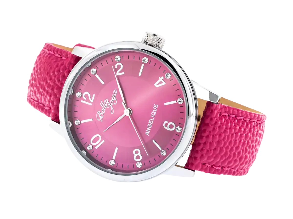 Bundle 2 • Damen-Uhren /// Angelique silber, Band Magenta / Capri, Echtlederband grün / Geschenkt dazu: Sunrise, Band gelb - Bild 5