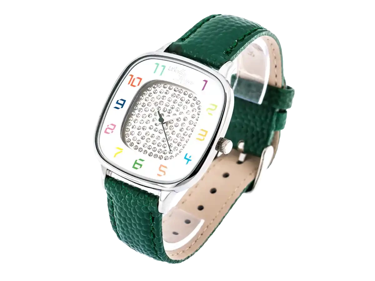 Bundle 2 • Damen-Uhren /// Angelique silber, Band Magenta / Capri, Echtlederband grün / Geschenkt dazu: Sunrise, Band gelb - Bild 10