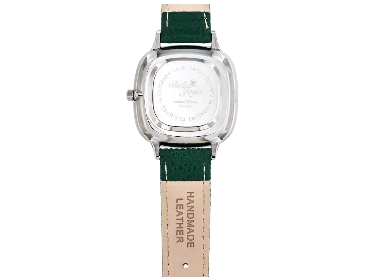 Bundle 2 • Damen-Uhren /// Angelique silber, Band Magenta / Capri, Echtlederband grün / Geschenkt dazu: Sunrise, Band gelb - Bild 12