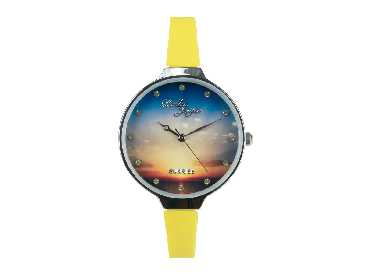 Bundle 2 • Damen-Uhren /// Angelique silber, Band Magenta / Capri, Echtlederband grün / Geschenkt dazu: Sunrise, Band gelb - Bild 13